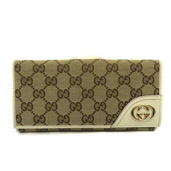 GUCCI Long Wallet Bifold GG Canvas Brown - Picture 1 of 6